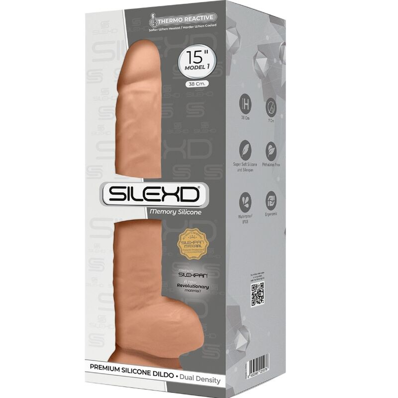 SILEXD - MODELO 1 PENE REALÍSTICO SILICONA PREMIUM SILEXPAN 38 CM