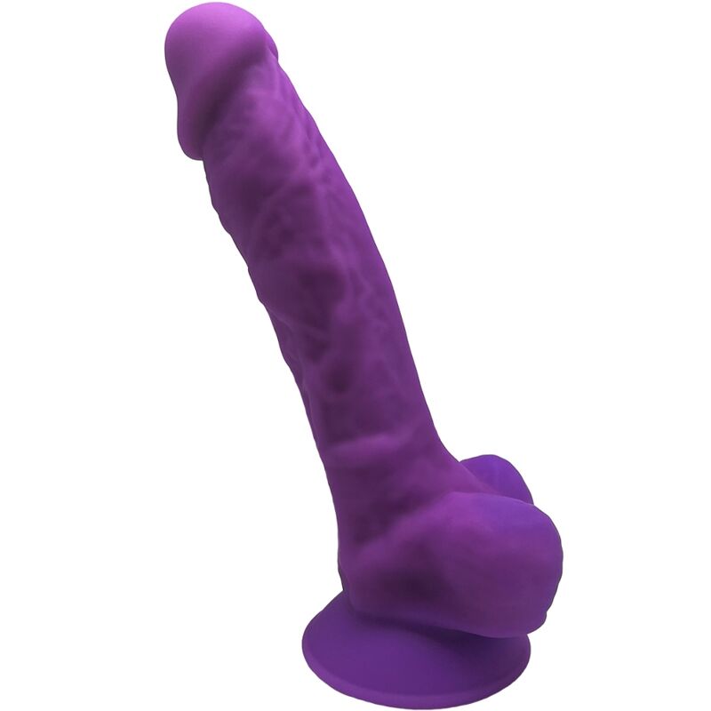 SILEXD - MODELO 1 PENE REALÍSTICO SILICONA PREMIUM SILEXPAN VIOLETA 17.5 CM