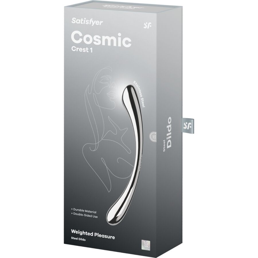 SATISFYER - COSMIC CREST 1 DILDO ACERO INOXIDABLE DOBLE USO