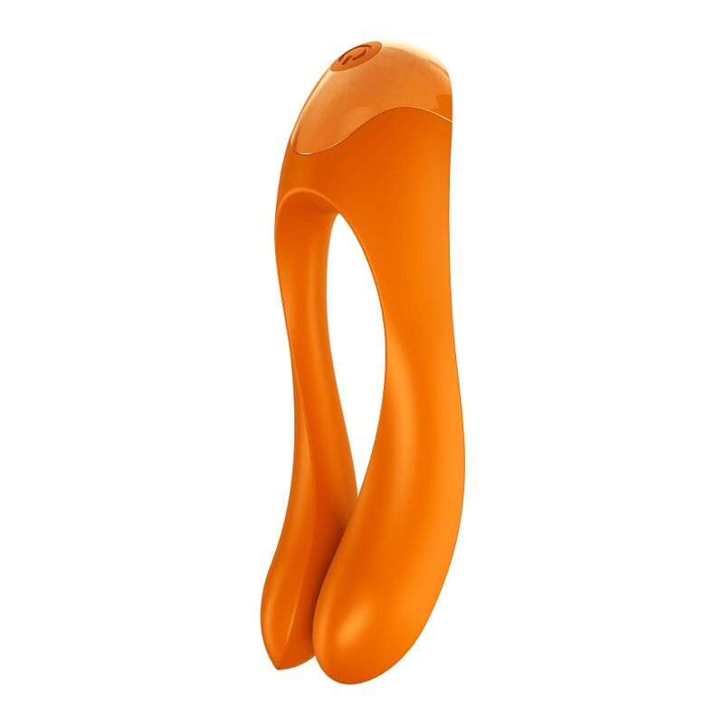 Candy Cane — Vibrador Dedo Flexible Unisex Clítoris & Pene Naranja · SATISFYER · Candy Cane