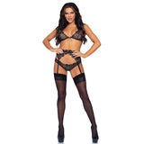 LEG AVENUE - SET DE TRES PIEZAS CON BRILLANTES M