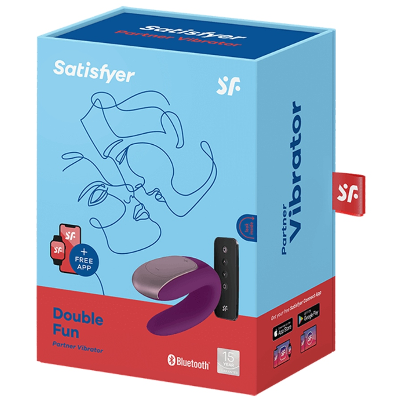 Double Fun — Vibrador Pareja Forma U App Clítoris & Punto G Lila · SATISFYER · Double Fun