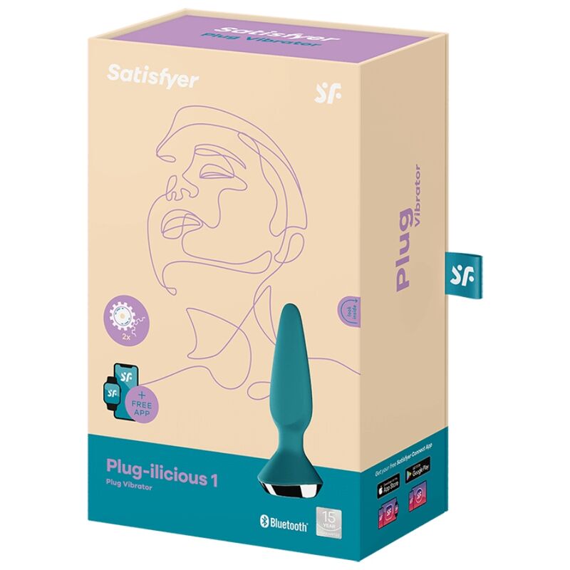 Plug Ilicious 1 — Plug Anal Vibrador Premium Verde · SATISFYER · Plug Ilicious 1