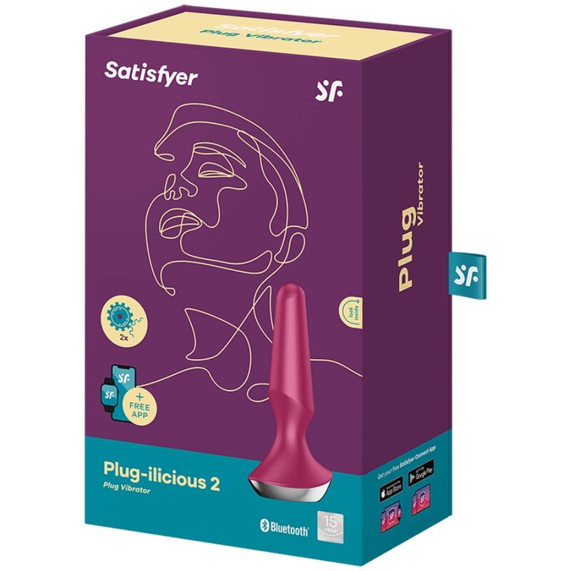 Plug Ilicious 2 — Plug Anal Vibrador Premium Berry · SATISFYER · Plug Ilicious 2
