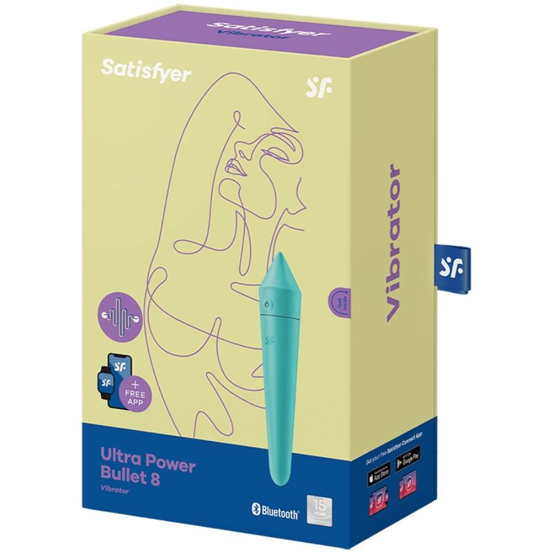 Ultra Power Bullet 8 — Bala Vibradora Premium Turquesa · SATISFYER · Ultra Power Bullet 8