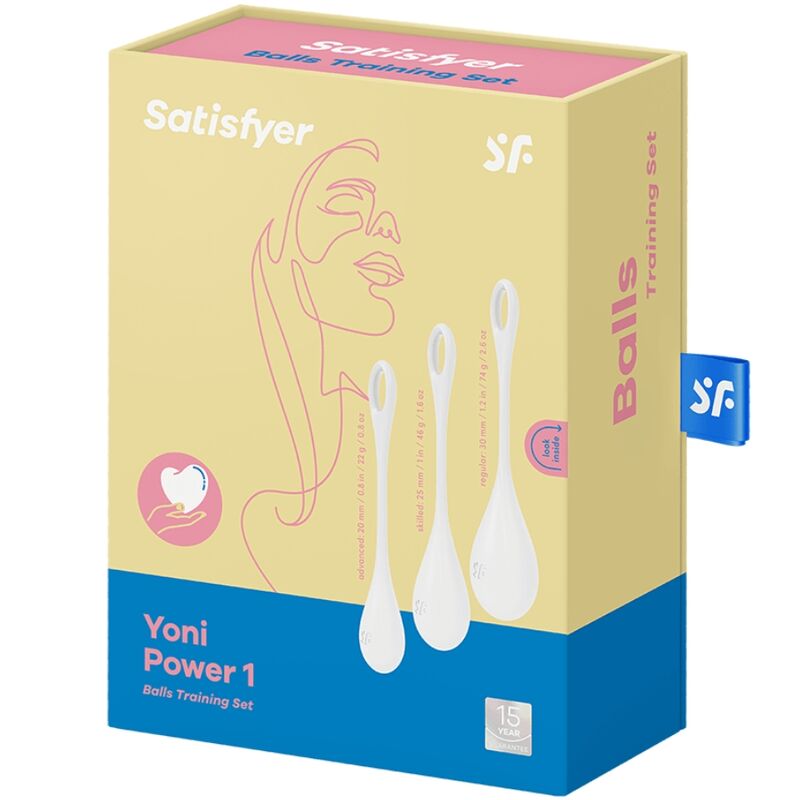 Yoni Power 1 — Kit Bolas Kegel 3 Tallas Suelo Pélvico