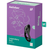 Legendary Duo — Anillo Doble Pene & Testículos Vibración Intensa Negro · SATISFYER · Legendary Duo