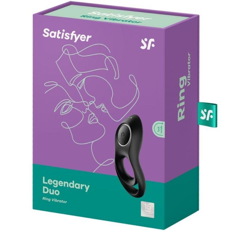 Legendary Duo — Anillo Doble Pene & Testículos Vibración Intensa Negro · SATISFYER · Legendary Duo
