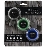 Set Triple Anillos — Silicona Progresiva 3 Niveles · JE JOUE · SILICONE SET ANILLOS