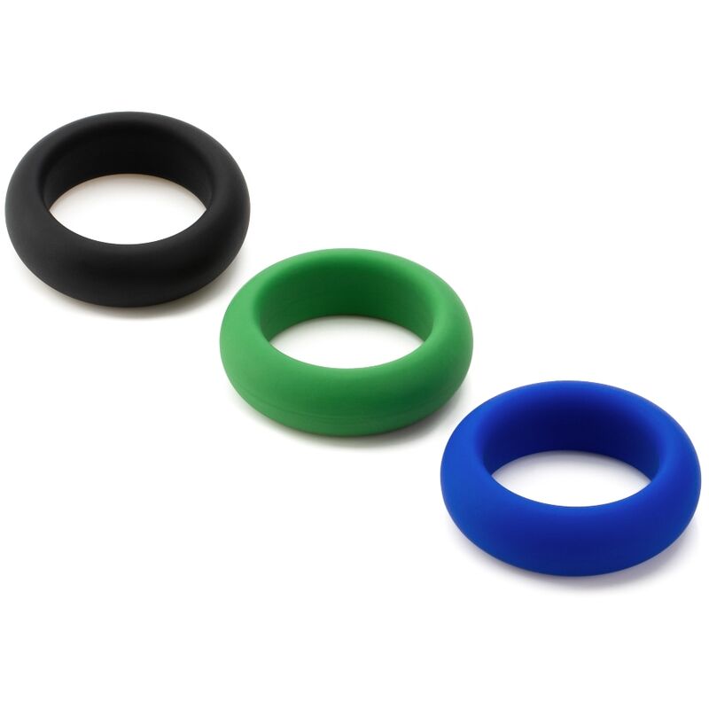 Set Triple Anillos — Silicona Progresiva 3 Niveles · JE JOUE · SILICONE SET ANILLOS