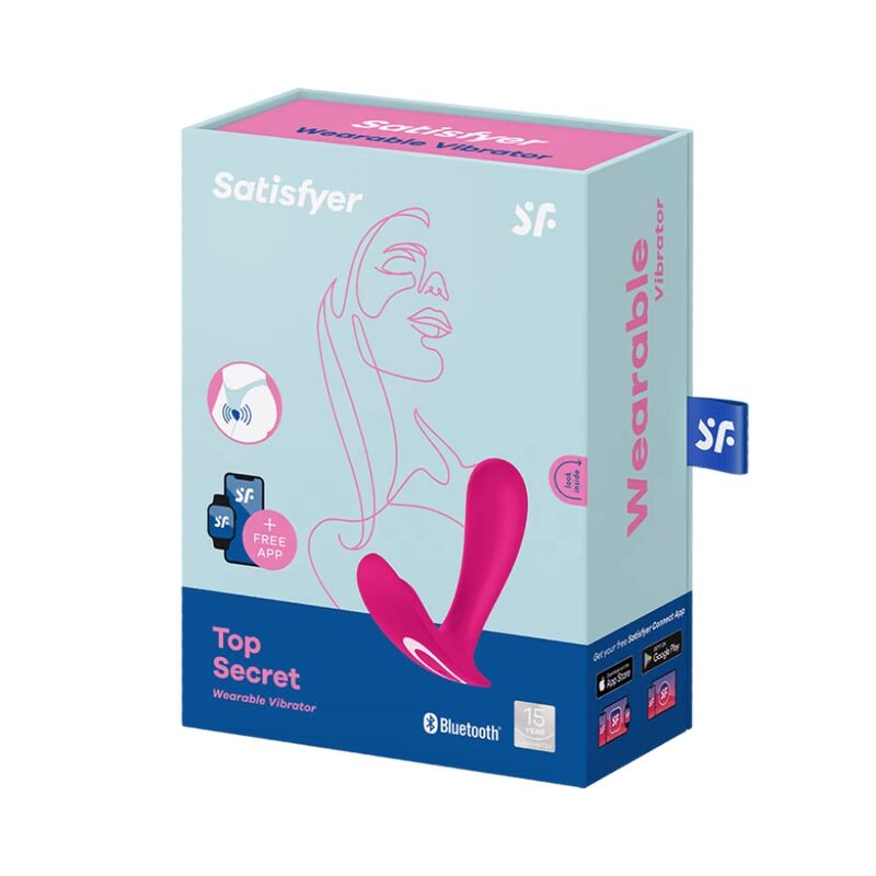 Top Secret — Vibrador Portátil Punto G Base Plana App Rosa · SATISFYER · Top Secret