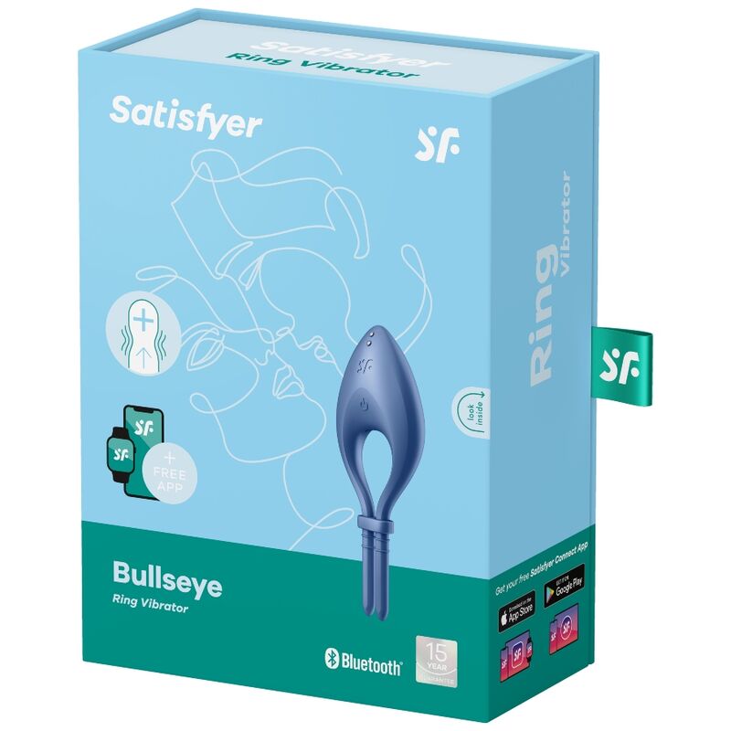 Bullseye — Anillo Pene Lazo Ajustable App Principiantes Azul · SATISFYER · Bullseye