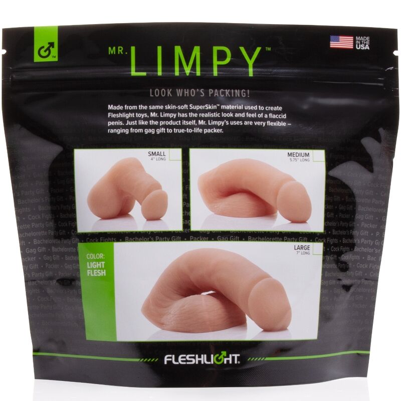 Mr. Limpy Fleshlight — Packer Flexible de Uso Diario · Talla S