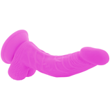 DIVERSIA - DILDO REALÍSTICO FLEXIBLE CON VIBRACIÓN LILA 21.5 CM -O- 4.5 CM
