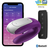Double Fun — Vibrador Pareja Forma U App Clítoris & Punto G Lila · SATISFYER · Double Fun