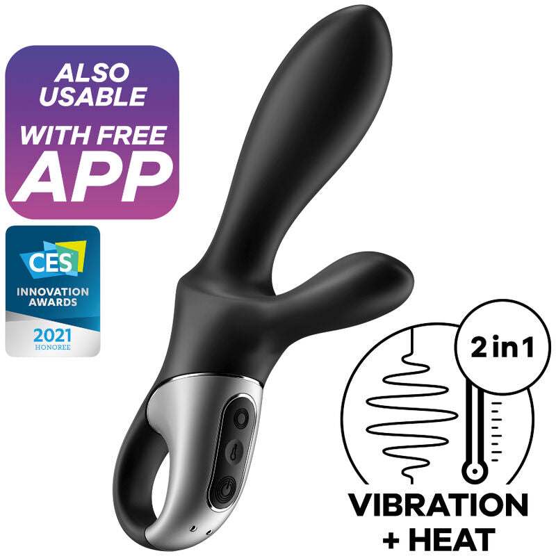 Heat Climax+ — Anal Calor + 2 Motores Estimulador Perineo Negro · SATISFYER · Heat Climax+