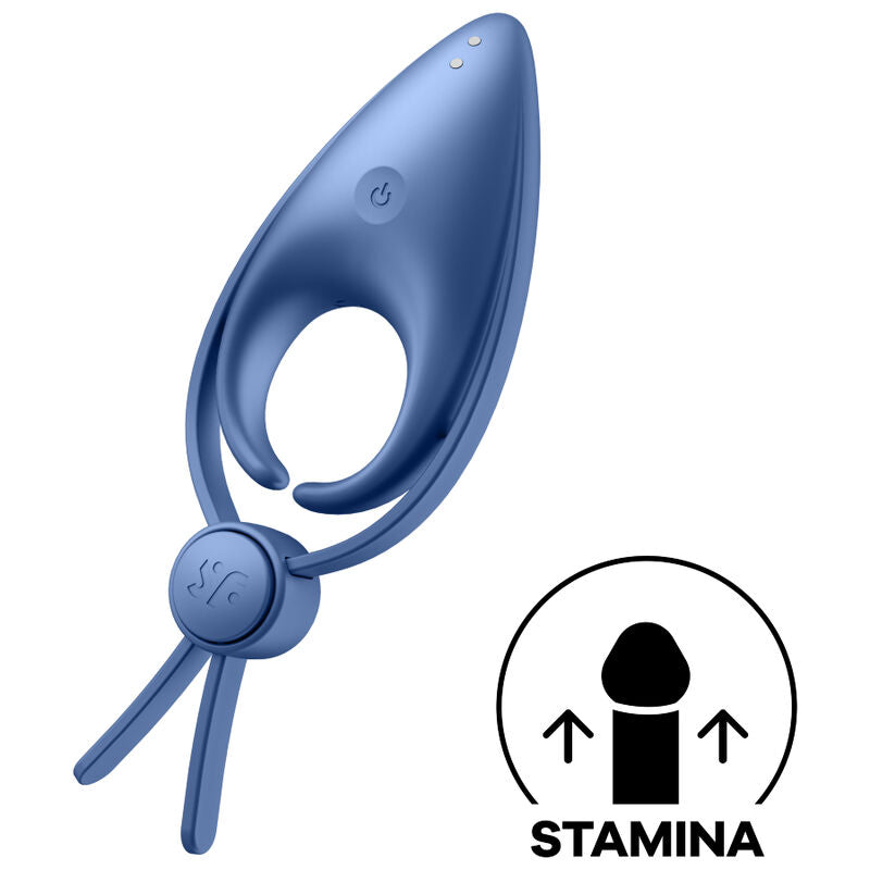 Sniper — Anillo Vibrador Pene 2 Lazos Retención Azul · SATISFYER · Sniper