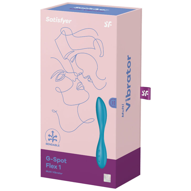 G-Spot Flex 1 — Multivibrador Eje Flexible Punto G & Rabbit Azul · SATISFYER · G-Spot Flex 1