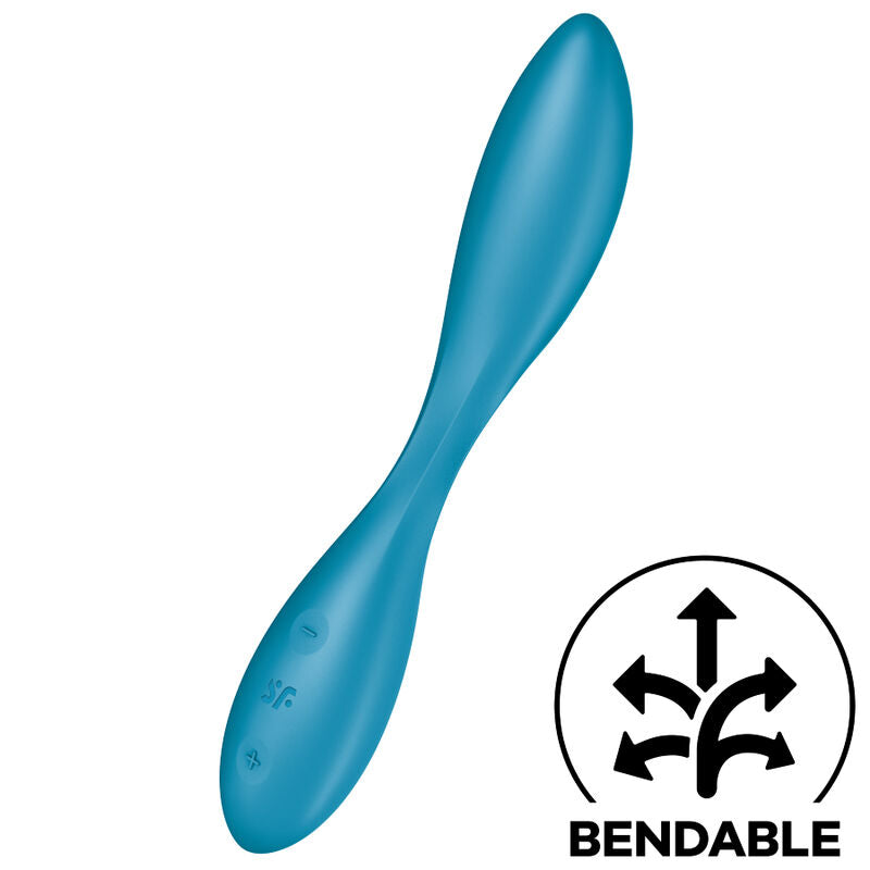 G-Spot Flex 1 — Multivibrador Eje Flexible Punto G & Rabbit Azul · SATISFYER · G-Spot Flex 1