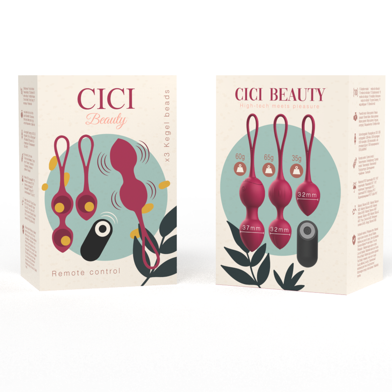 Cici Beauty · Trío de Perlas Vibratorias Premium con Control Remoto
