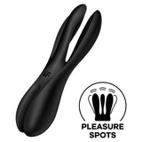 Threesome 2 — Vibrador 3 Motores Clítoris & Labios Negro · SATISFYER · Threesome 2