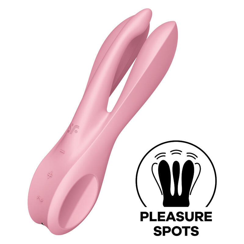 Threesome 1 — Vibrador 3 Motores Clítoris & Labios Azul · SATISFYER · Threesome 1