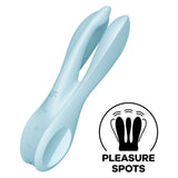 Threesome 1 — Vibrador 3 Motores Clítoris & Labios Azul · SATISFYER · Threesome 1