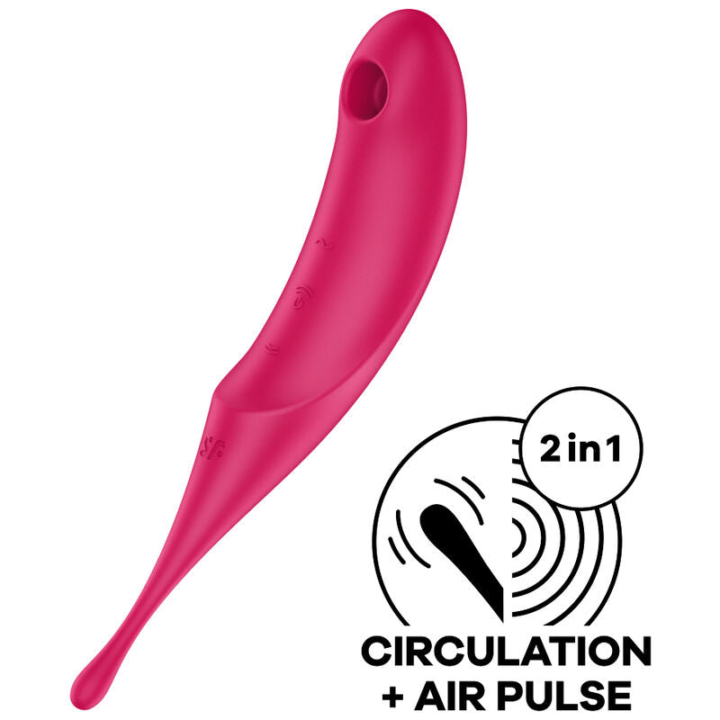 Twirling Pro — Air Pulse Híbrido Punta Giratoria Rojo · SATISFYER · Twirling Pro