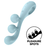 Tri Ball 2 — Multivibrador 3 Puntos Ángulo Ajustable Azul · SATISFYER · Tri Ball 2