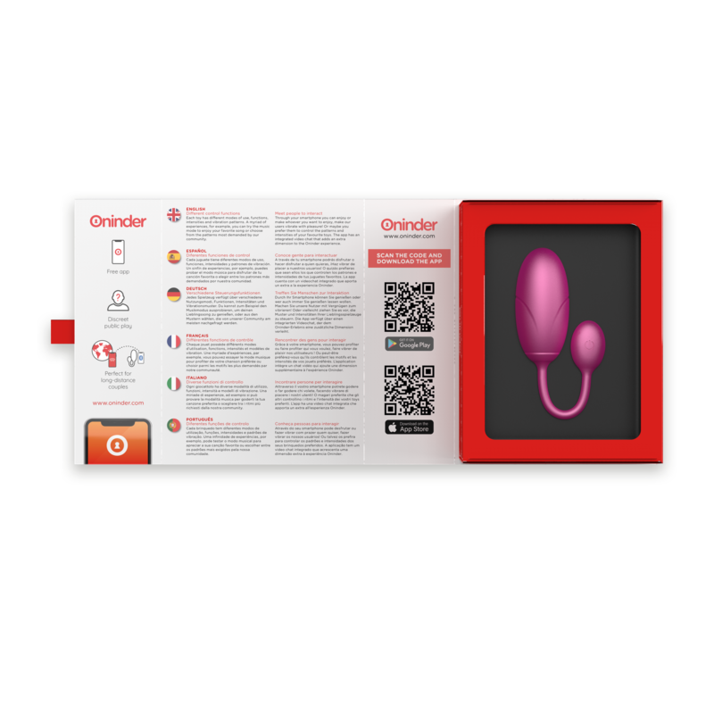 ONINDER - TOKYO HUEVO VIBRADOR 7.5 X 3.2 CM - APP GRATUITA