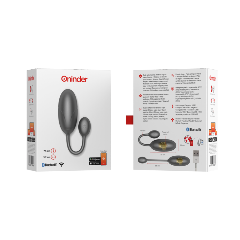 ONINDER - TOKYO HUEVO VIBRADOR 7.5 X 3.2 CM - APP GRATUITA