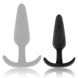 BLACK&SILVER - HANSEL PLUG ANAL SILICONA CON ASA PEQUEÑO