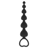 BLACK&SILVER - MILA CADENA ANAL DE CORAZONES 18 CM
