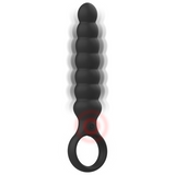 BLACK&SILVER - BOB POTENTE VIBRADOR DILATADOR ANAL SILICONA