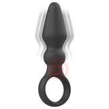 BLACK&SILVER - OZZY POTENTE VIBRADOR PLUG ANAL SILICONA