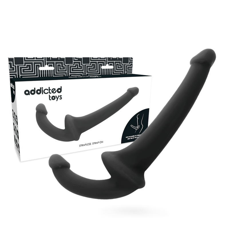 ADDICTED TOYS - DILDO CON ARNÉS SIN SUJECIÓN NEGRO