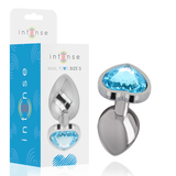 INTENSE - PLUG ANAL METAL ALUMINIO CORAZÓN AZUL TALLA S
