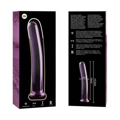 NEBULA SERIES BY IBIZA - MODELO 8 DILDO CRISTAL TRANSPARENTE 14.5 CM -O- 2 CM