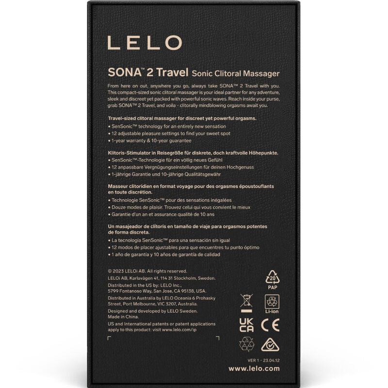 Caricia Sónica de Viaje — Estimulador Compacto Rosa · LELO · Sona 2 Travel
