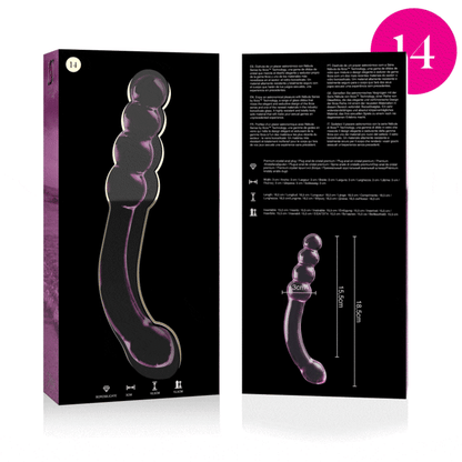 NEBULA SERIES BY IBIZA - MODELO 14 DILDO CRISTAL TRANSPARENTE 18.5 CM -O- 3 CM