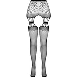 PASSION - S027 MEDIAS CON LIGUERO NEGRO TALLA ÚNICA