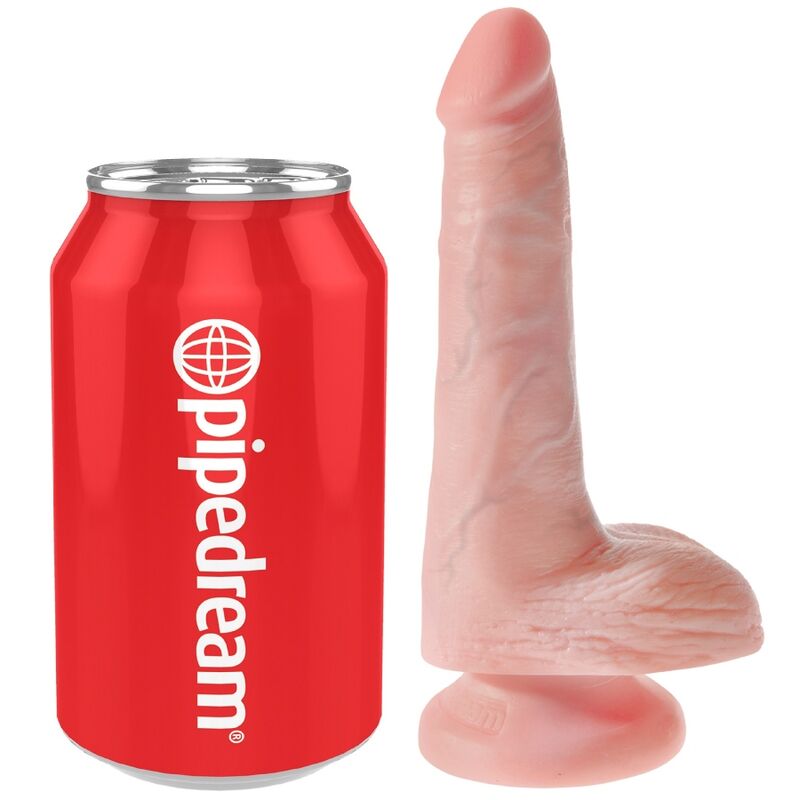 KING COCK - PENE REALÍSTICO CON TESTÍCULOS 13.5 CM NATURAL