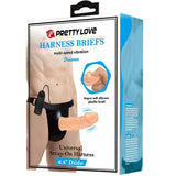 PRETTY LOVE - HARNESS BRIEFS CON VIBRACIÓN DILDO INCLUIDO