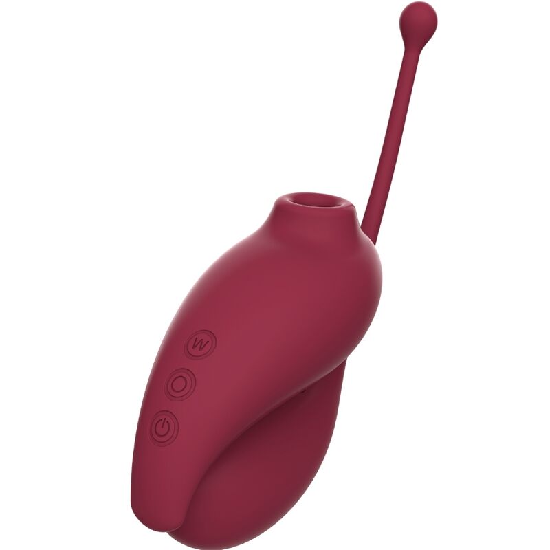 ADRIEN LASTIC - INSPIRATION SUCCIONADOR CLÍTORIS + HUEVO VIBRADOR ROJO - APP GRATUITA