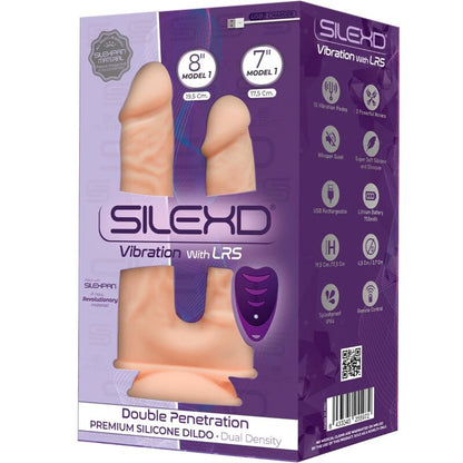SILEXD - MODELO 1 PENE REALÍSTICO DOBLE PENETRACION VIBRADOR SILICONA PREMIUM SILEXPAN CONTROL REMOTO 17.5 / 19.5 CM
