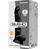 SILEXD - MODELO 1 PENE REALÍSTICO SILICONA PREMIUM SILEXPAN NEGRO 20 CM