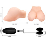 CRAZY BULL - VAGINA Y ANO CON MALLA REALISTA CON VIBRACIÓN