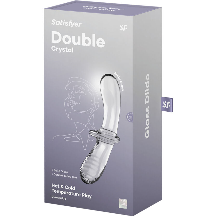 Double Crystal — Dildo Borosilicato Doble Uso Lujo Transparente · SATISFYER · Double Crystal