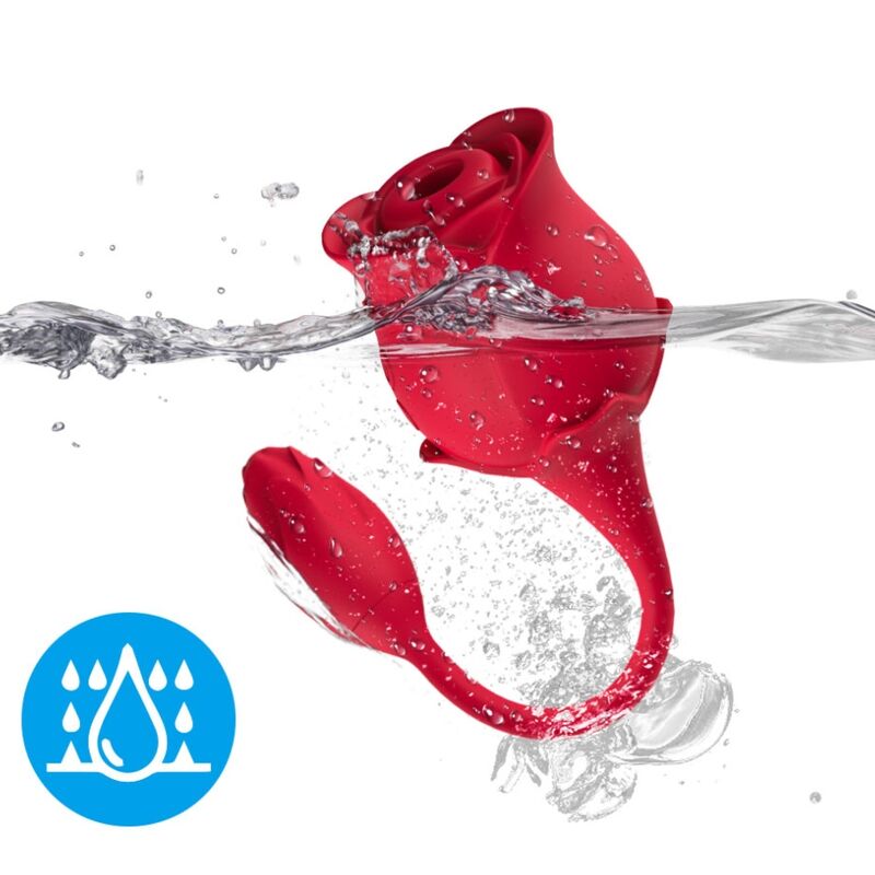 ARMONY - ROSA SUCCIONADOR DE CLÍTORIS & VIBRADOR 10 MODOS ROJO