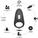 ARMONY - SHARK ANILLO VIBRADOR PAREJAS CONTROL REMOTO NEGRO
